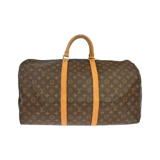 Louis Vuitton Keepall Monogram, Brown, Canvas, Travel Bag