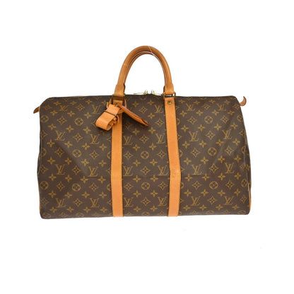 Louis Vuitton Keepall Monogram, Brown, Canvas, Travel Bag
