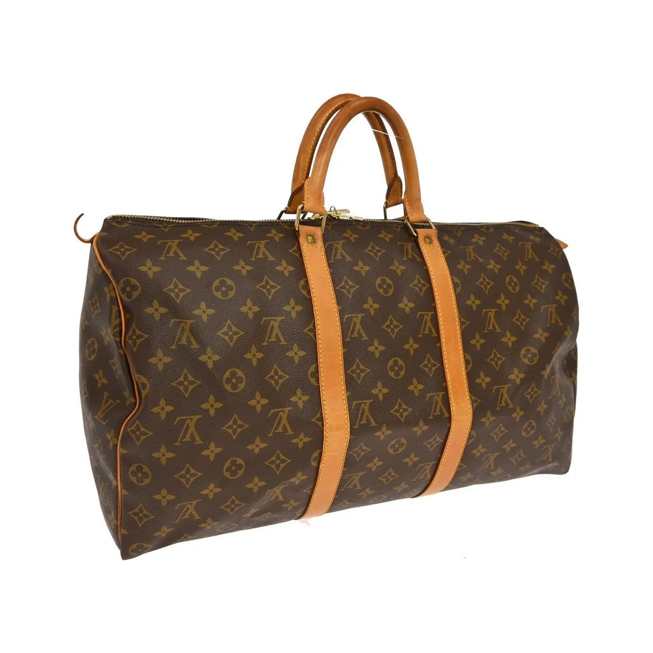 Louis Vuitton Keepall Monogram, Brown, Canvas, Travel Bag