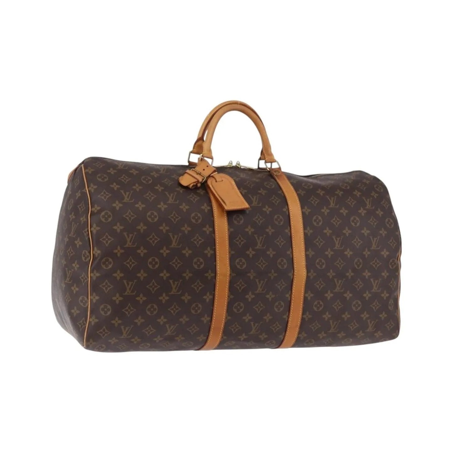 Louis Vuitton Keepall Monogram, Brown, Canvas, Travel Bag
