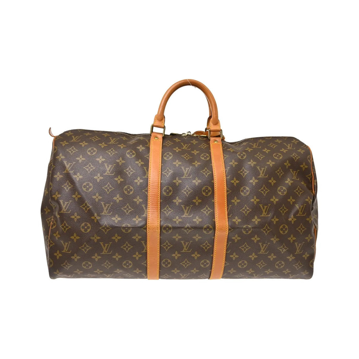 Louis Vuitton Keepall Monogram, Brown, Canvas, Travel Bag