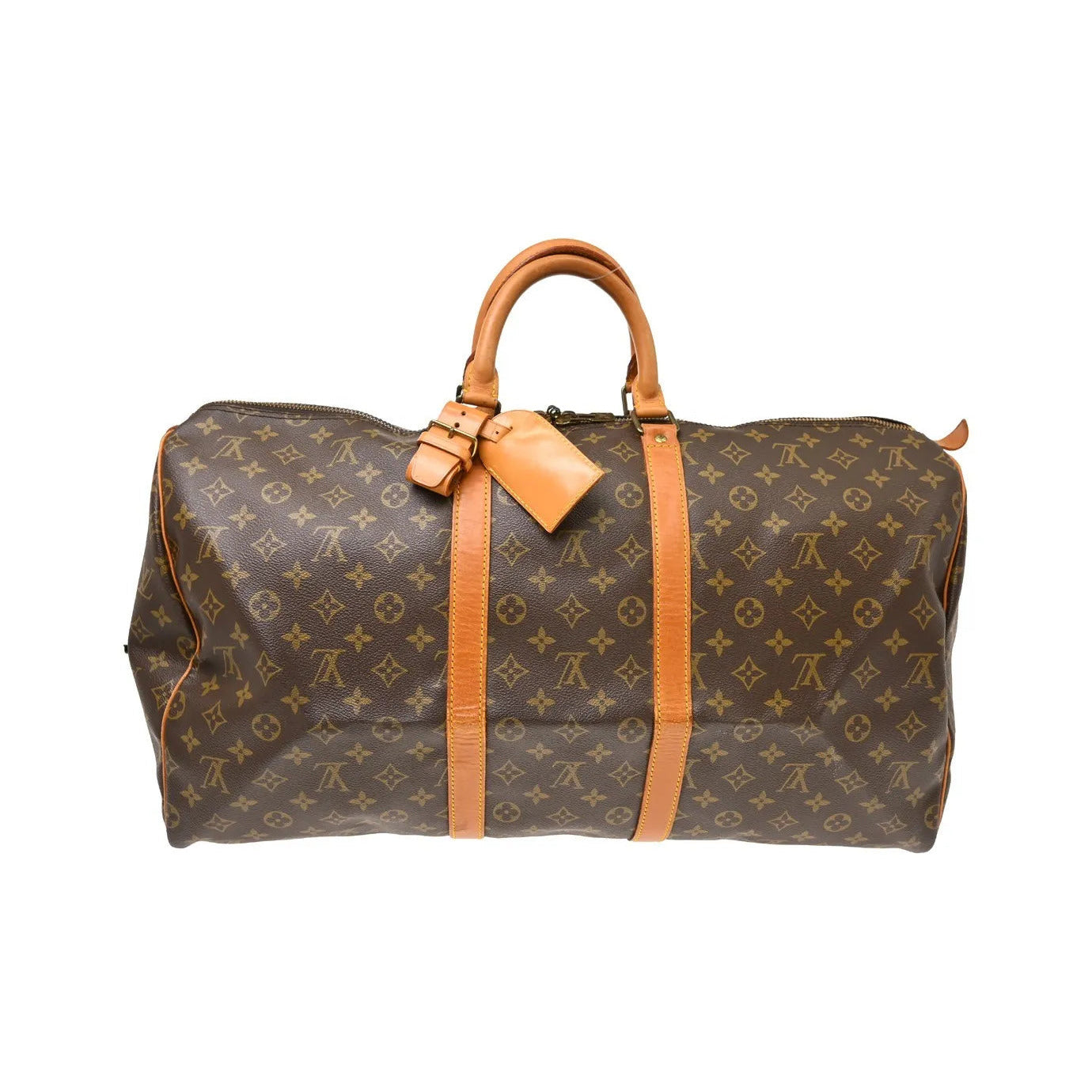 Louis Vuitton Keepall Monogram, Brown, Canvas, Travel Bag