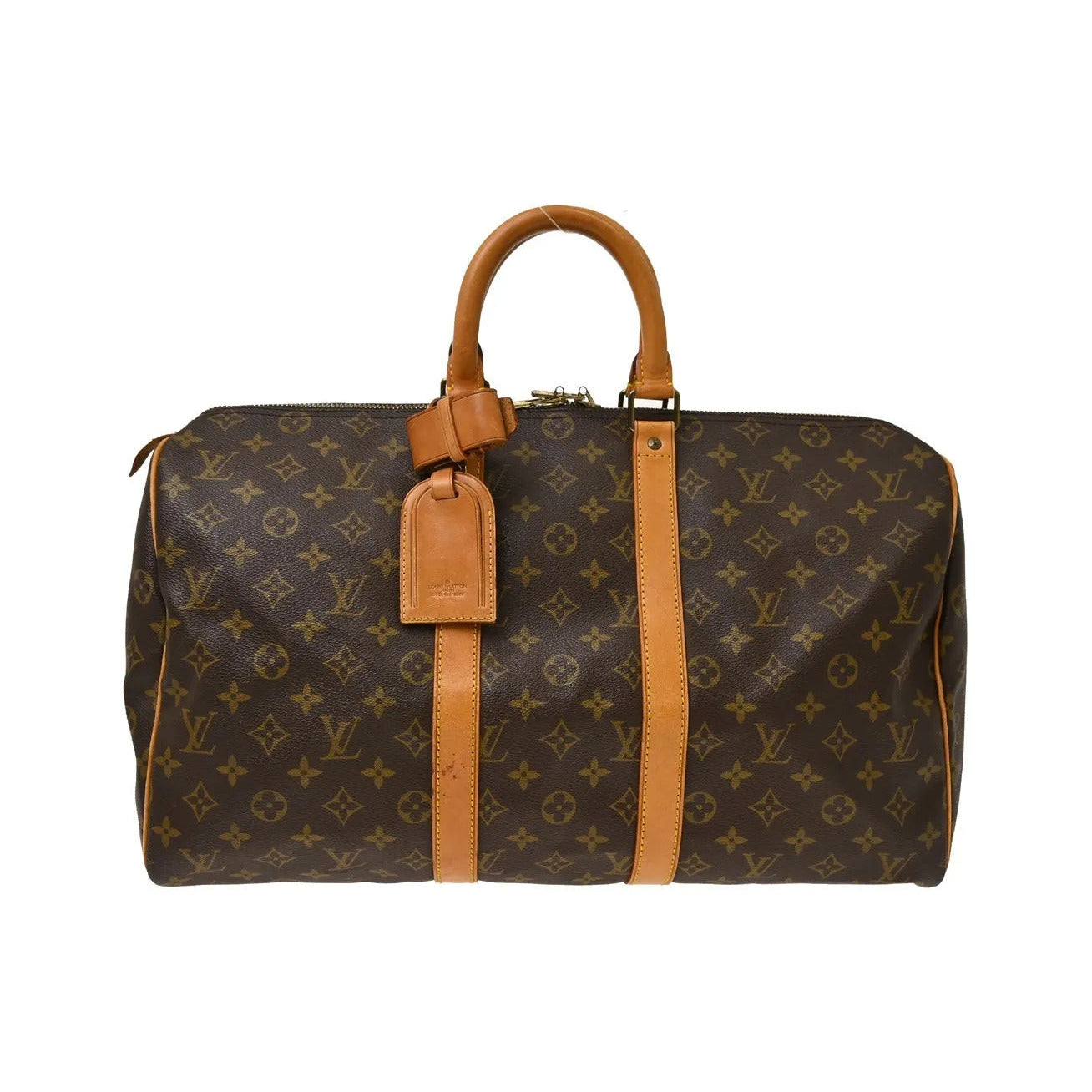 Louis Vuitton Keepall Monogram, Brown, Canvas, Travel Bag