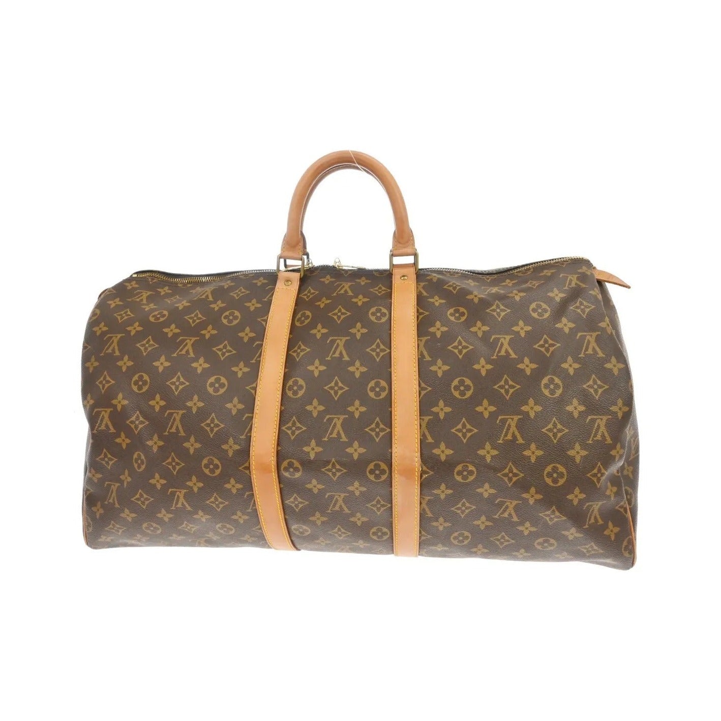 Louis Vuitton Keepall Monogram, Brown, Canvas, Travel Bag