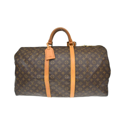 Louis Vuitton Keepall Monogram, Brown, Canvas, Travel Bag