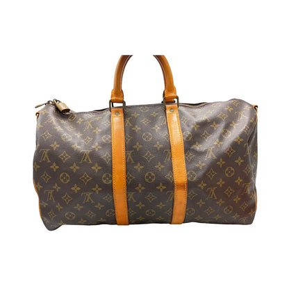 Louis Vuitton Keepall Monogram Canvas, Brown, Canvas, Travel Bag