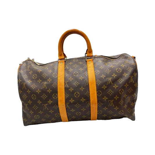 Louis Vuitton Keepall Monogram Canvas, Brown, Canvas, Travel Bag