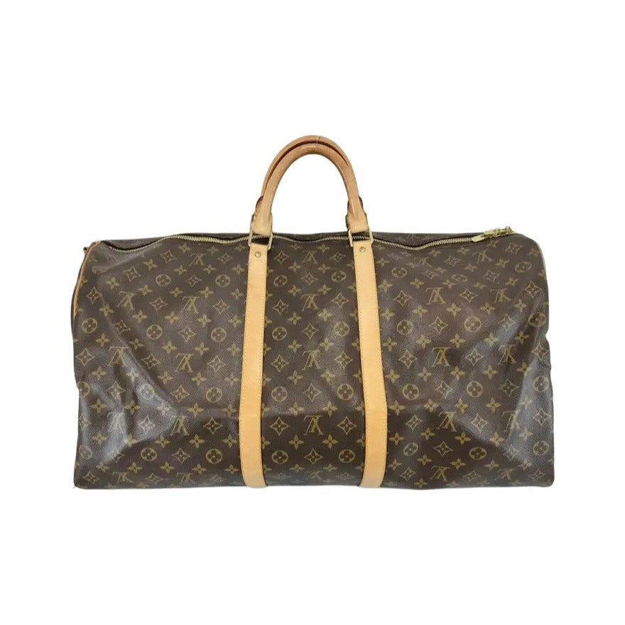 Louis Vuitton Keepall Monogram Canvas, Brown, Canvas, Travel Bag