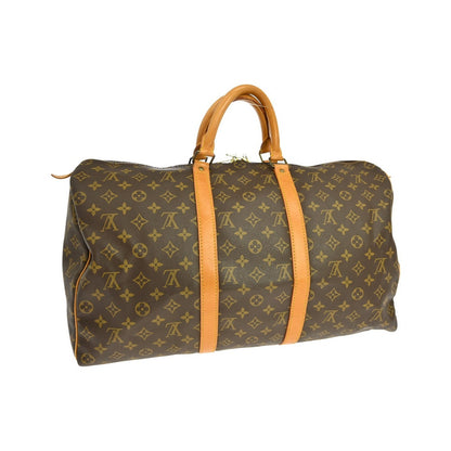 Louis Vuitton Keepall Monogram Canvas, Brown, Canvas, Travel Bag
