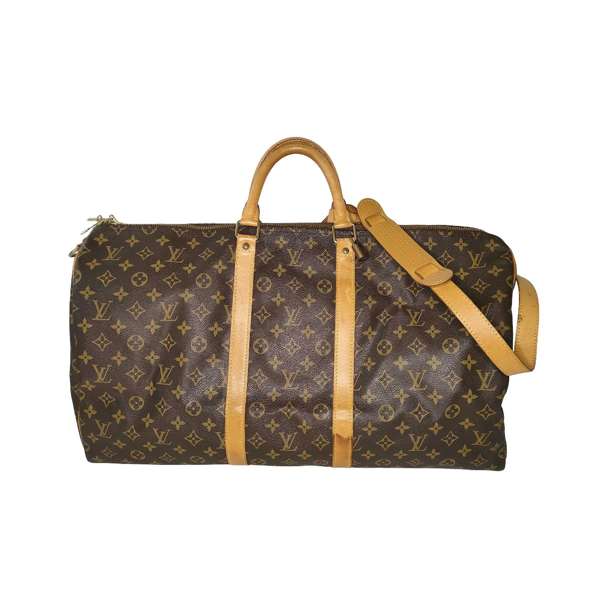 Louis Vuitton Keepall Monogram Canvas, Brown, Canvas, Travel Bag