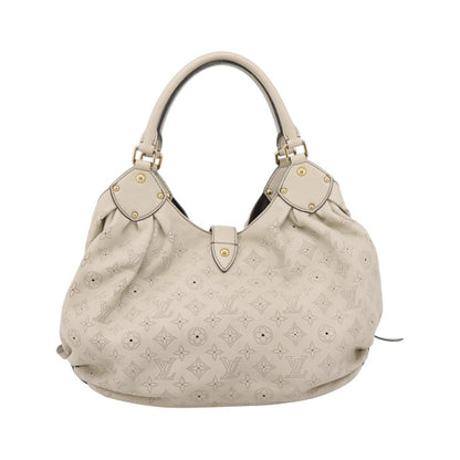 Louis Vuitton L Hobo Mahina Leather, Beige, Leather, Shoulder Bag