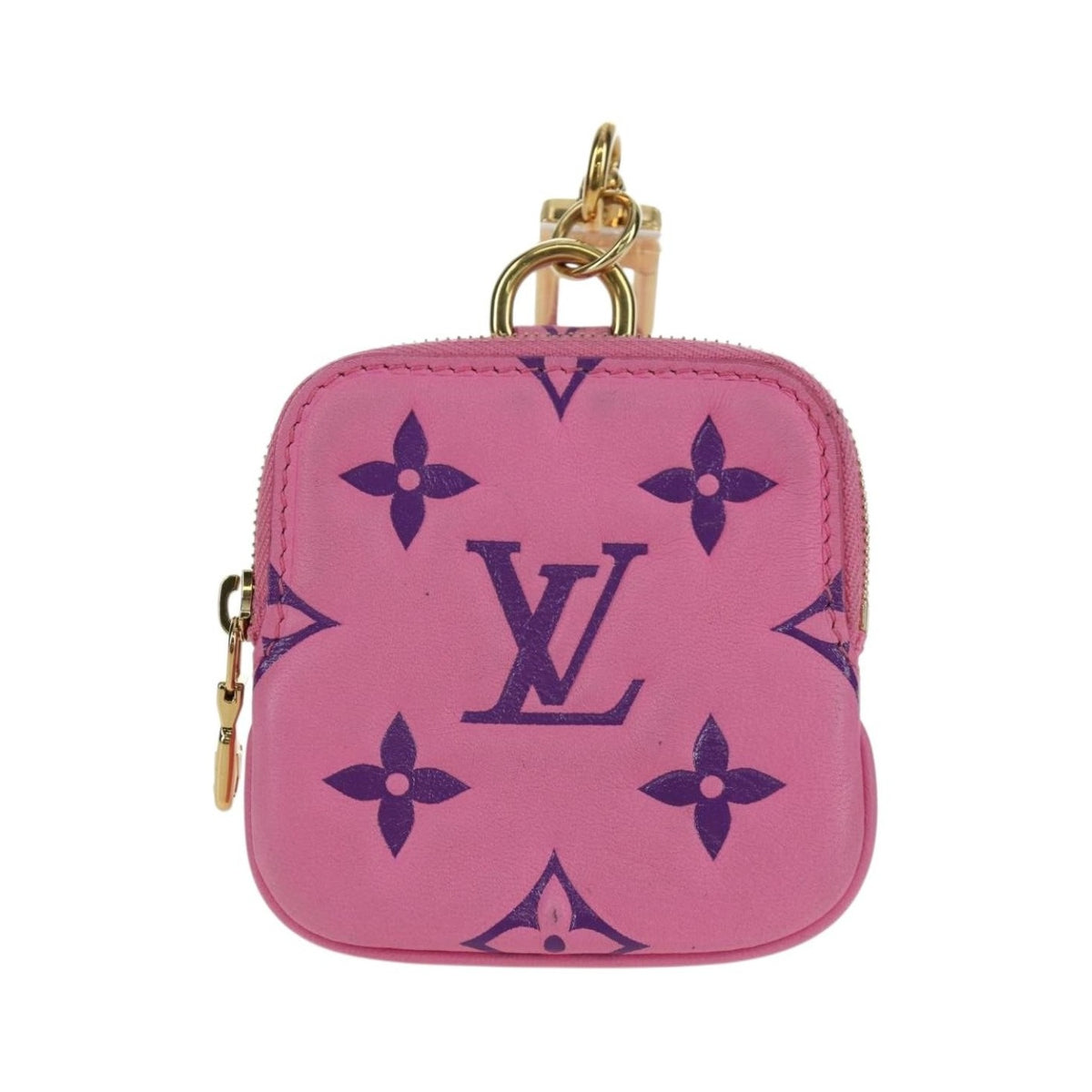 Louis Vuitton Lanyard Multipochette Coin Case Monogram Empreinte, Pink, Canvas, Wallet