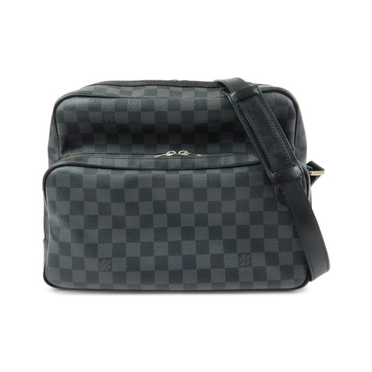 Louis Vuitton Leoh Damier, Black, Canvas, Crossbody Bag
