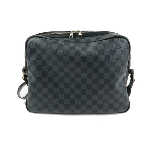 Louis Vuitton Leoh Damier, Black, Canvas, Crossbody Bag