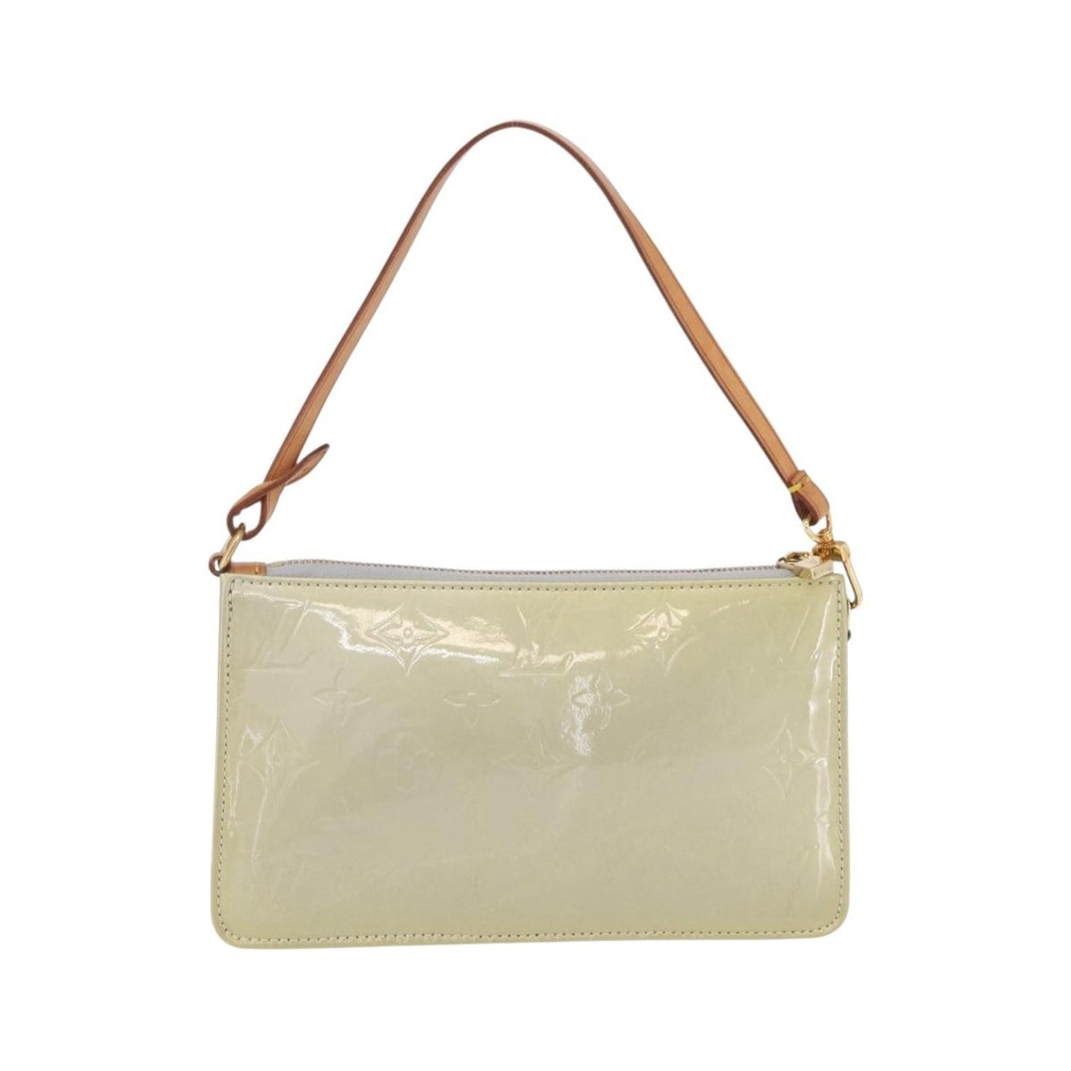 Louis Vuitton Lexington Pochette Monogram Vernis, Beige, Patent Leather, Clutch