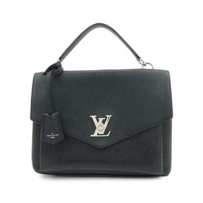 Louis Vuitton Lockme Ever Leather, Black, Leather, Handbag
