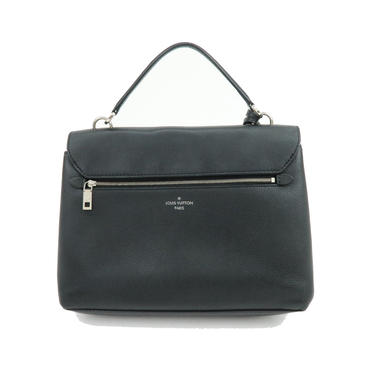 Louis Vuitton Lockme Ever Leather, Black, Leather, Handbag