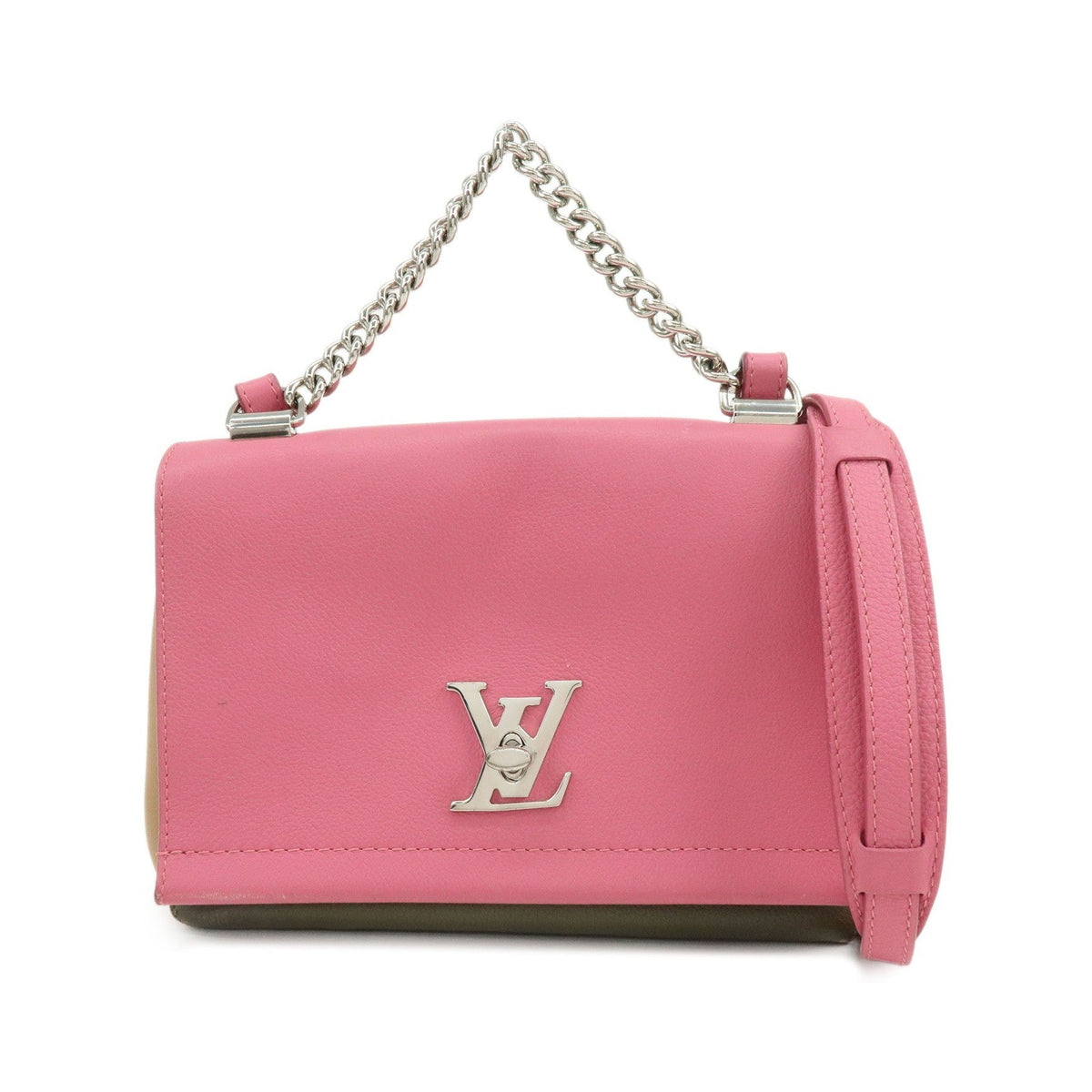 Louis Vuitton Lockme II Leather, Pink, Leather, Shoulder Bag