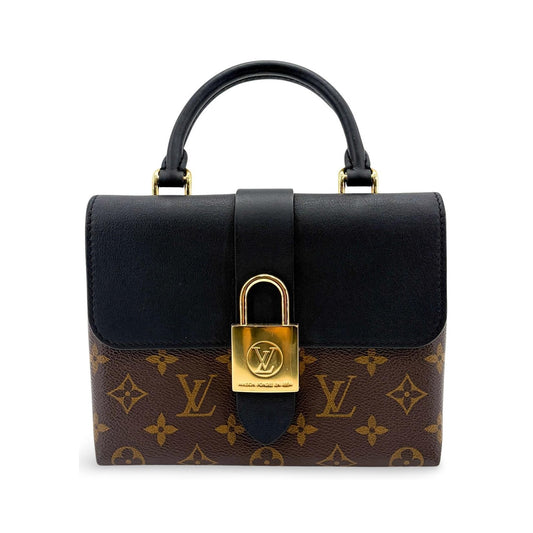 Louis Vuitton Locky Monogram Canvas with Leather, Black, Canvas, Handbag