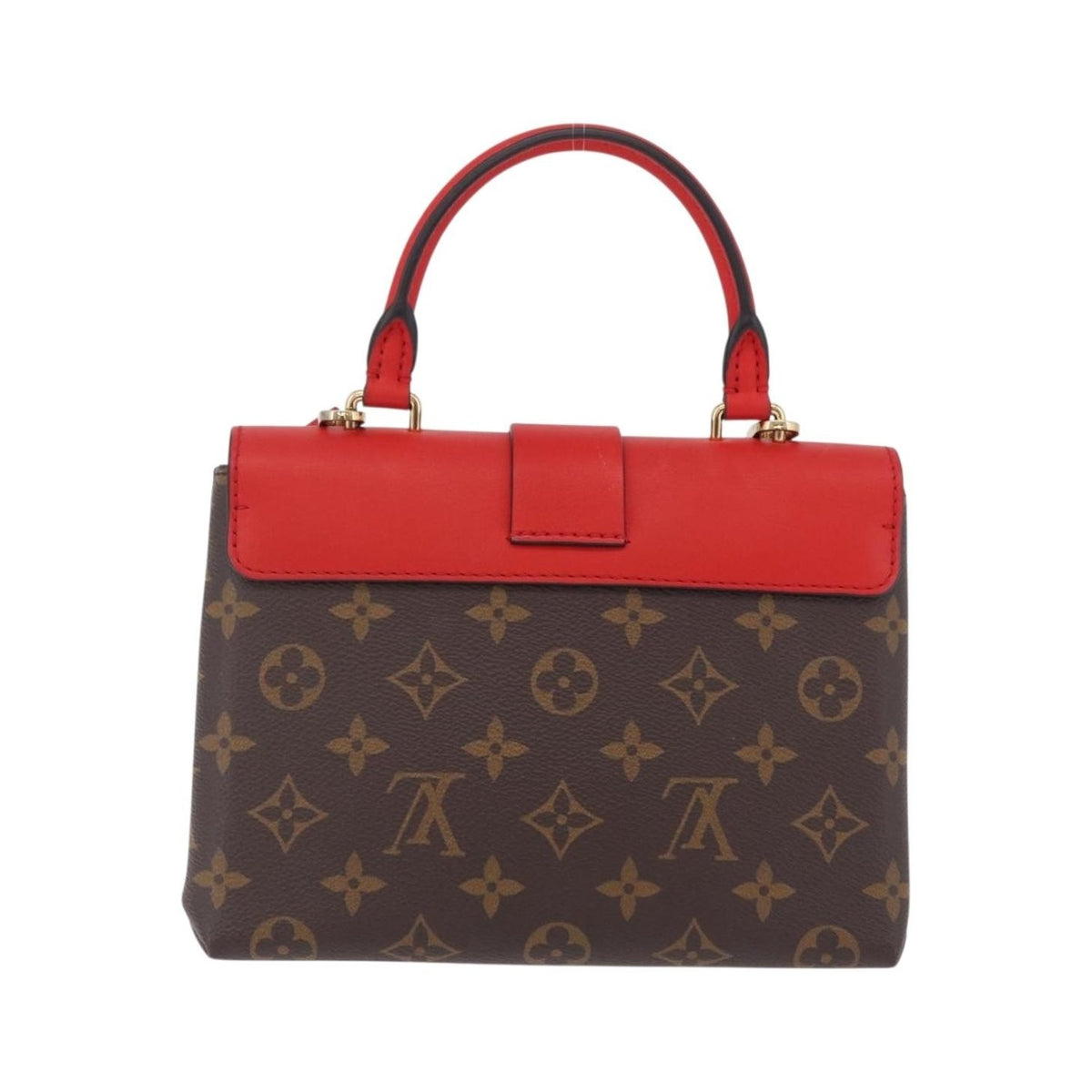 Louis Vuitton Locky Monogram Canvas with Leather, Red, Canvas, Handbag