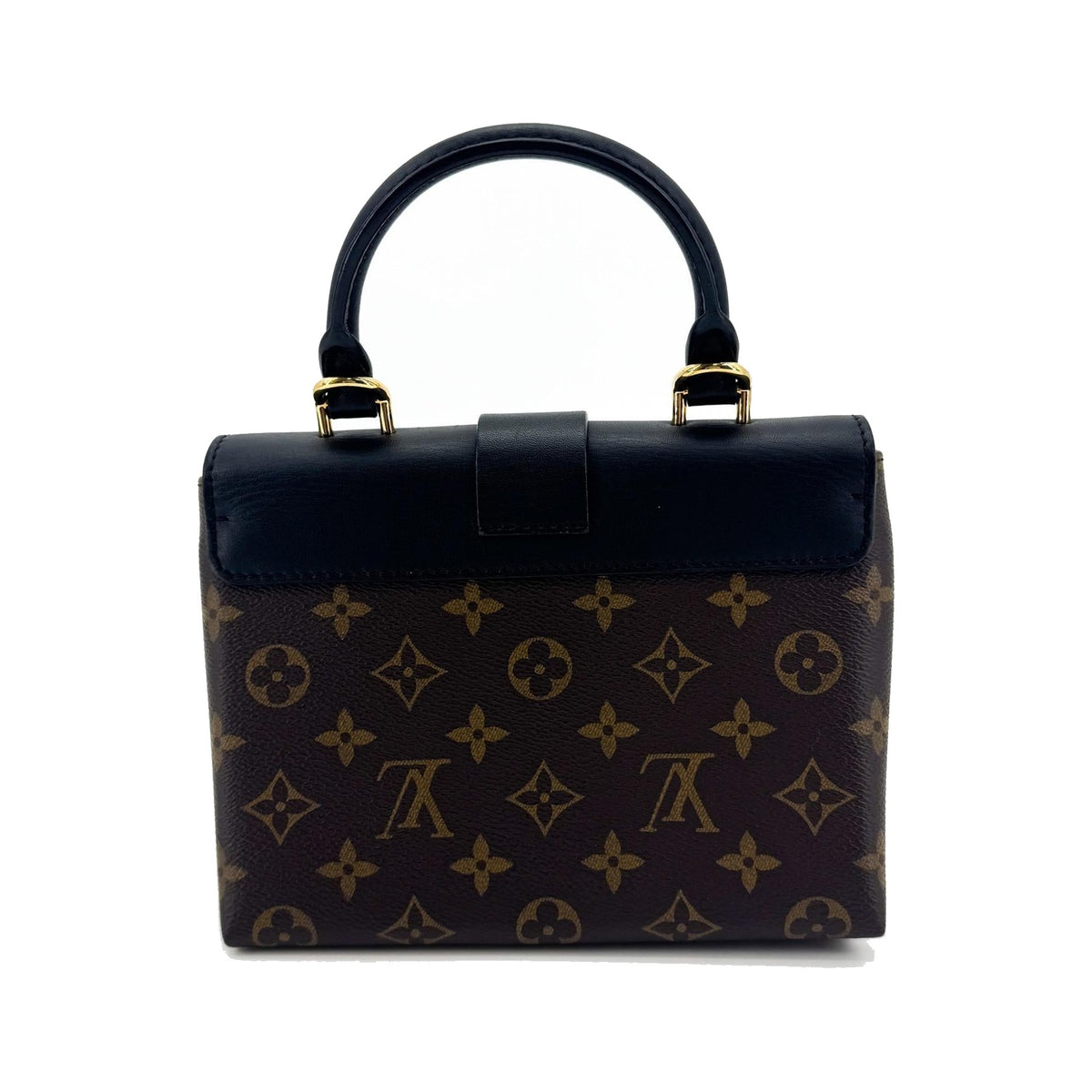 Louis Vuitton Locky Monogram Canvas with Leather, Black, Canvas, Handbag