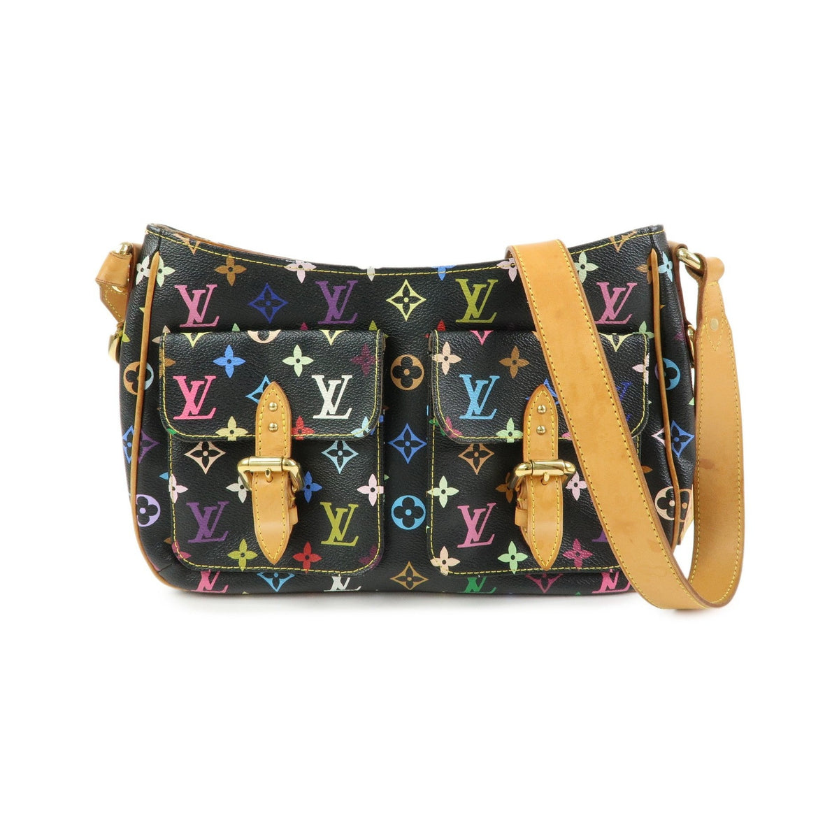 Louis Vuitton Lodge Monogram Multicolor, Black, Canvas, Handbag