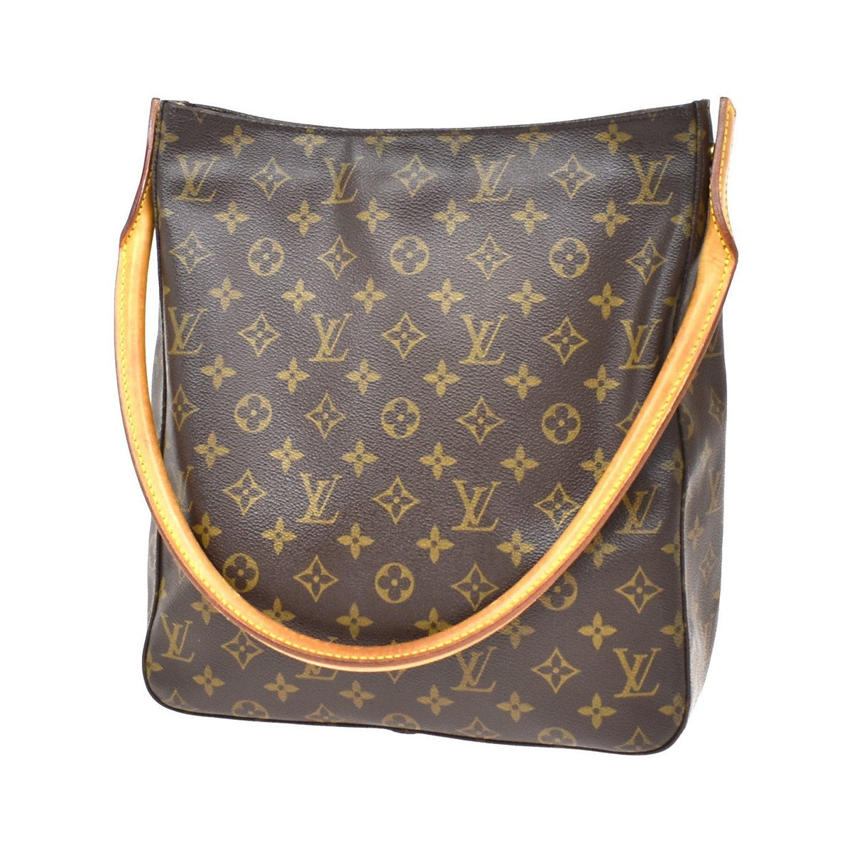 Louis Vuitton Looping Monogram Canvas, Brown, Canvas, Handbag