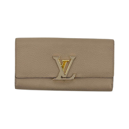 Louis Vuitton Louise Clutch Leather, Beige, Leather, Clutch