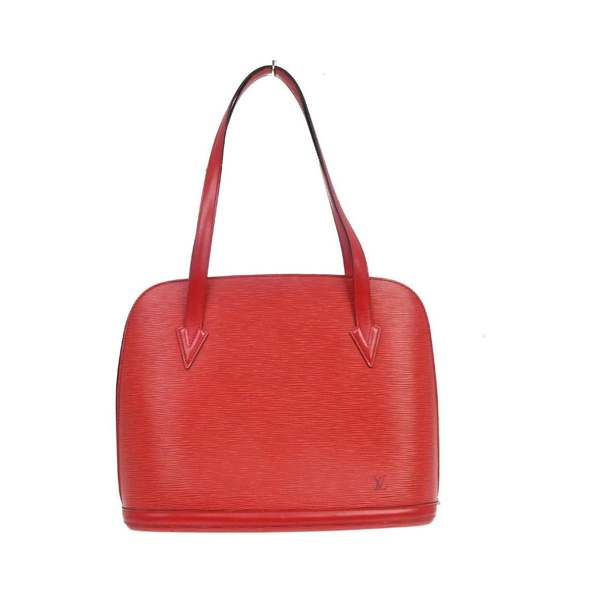 Louis Vuitton Lussac Epi Leather, Red, Leather, Handbag