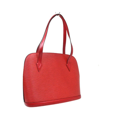 Louis Vuitton Lussac Epi Leather, Red, Leather, Handbag