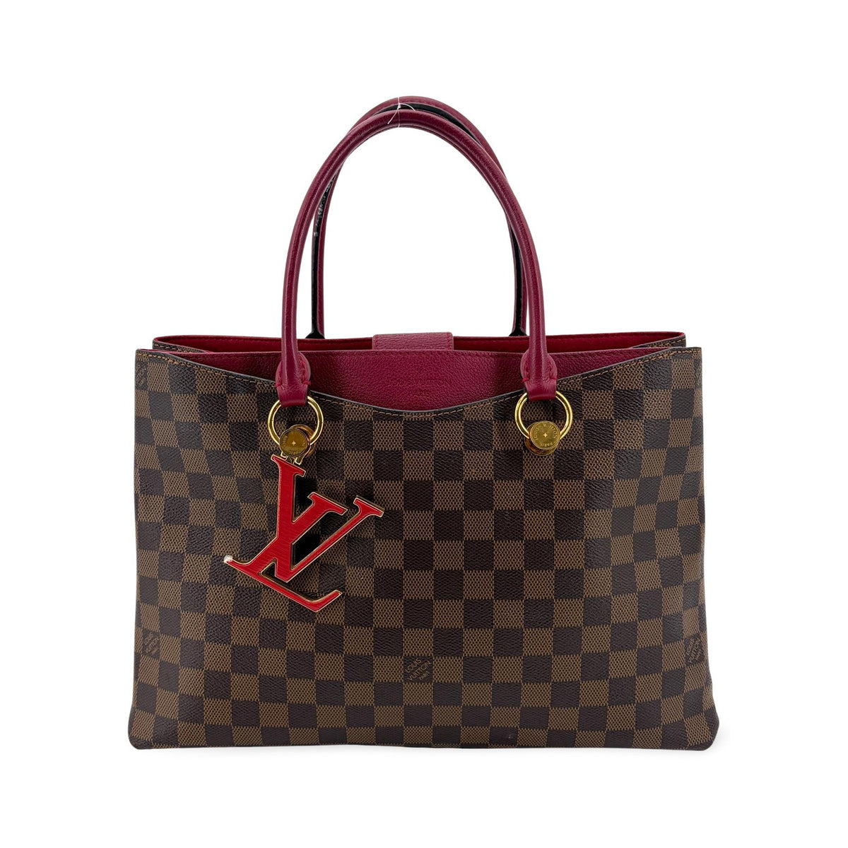 Louis Vuitton LV Riverside Damier with Leather, Brown, Canvas, Handbag