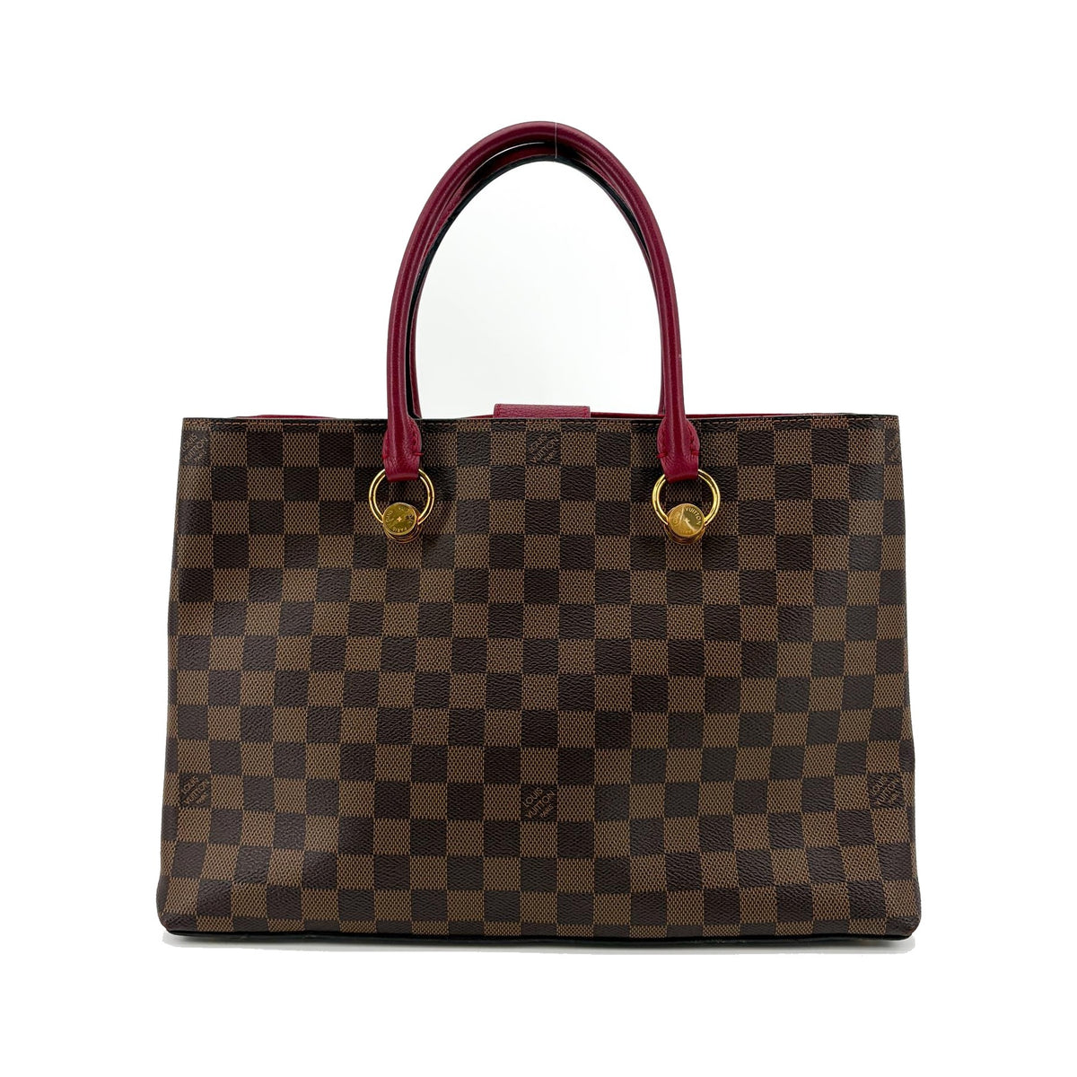 Louis Vuitton LV Riverside Damier with Leather, Brown, Canvas, Handbag