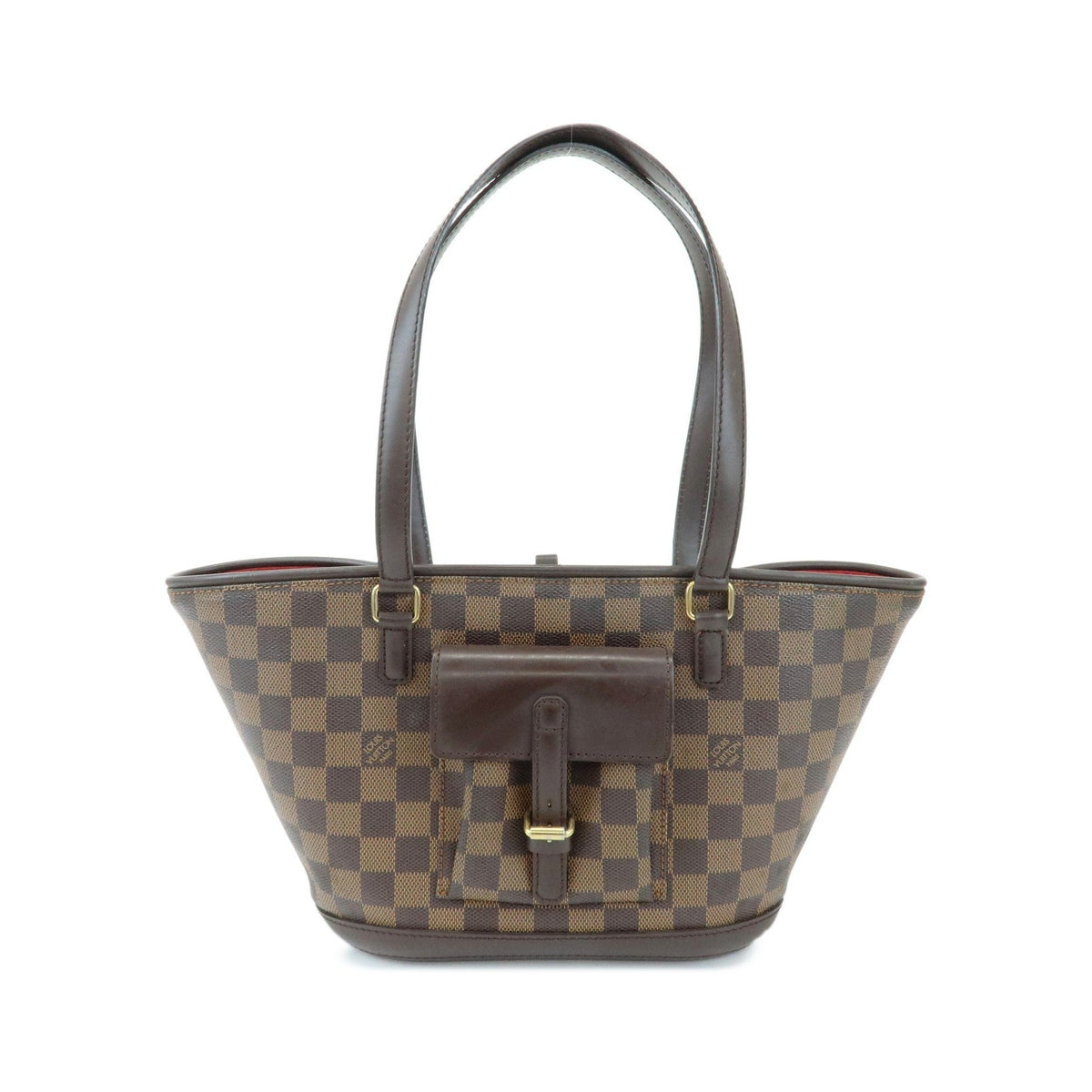 Louis Vuitton Manosque Damier, Brown, Canvas, Handbag