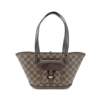 Louis Vuitton Manosque Damier, Brown, Canvas, Handbag