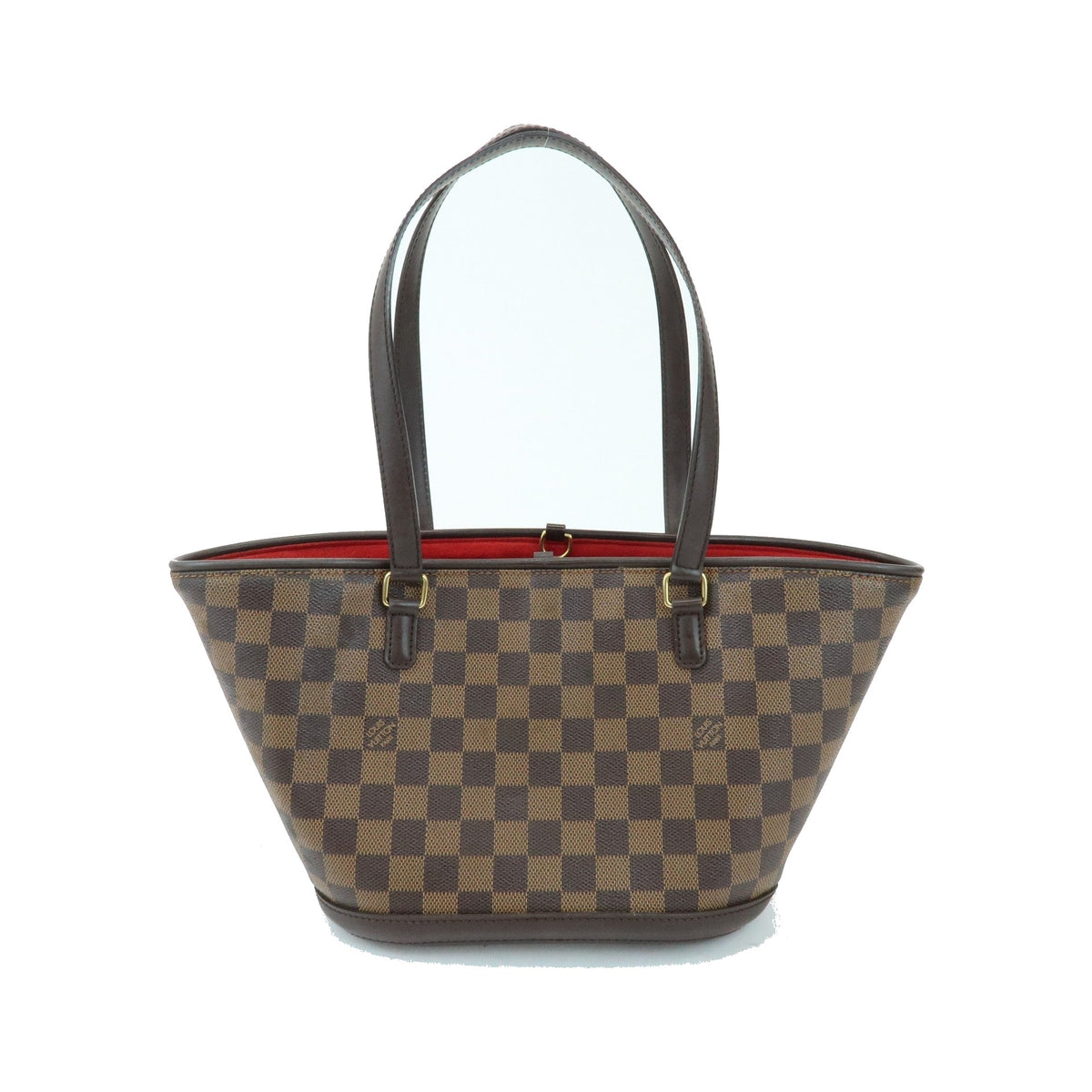 Louis Vuitton Manosque Damier, Brown, Canvas, Handbag