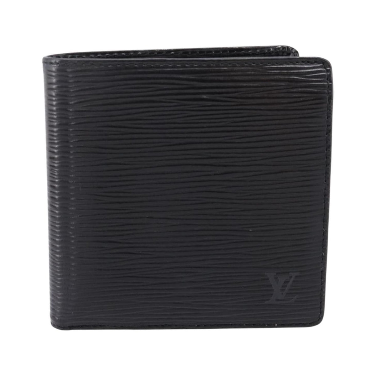 Louis Vuitton Marco Epi Leather, Black, Leather, Wallet