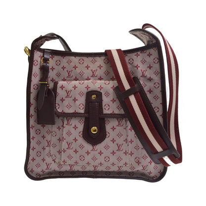 Louis Vuitton Mary Kate Messenger Mini Lin, Burgundy, Canvas, Shoulder Bag
