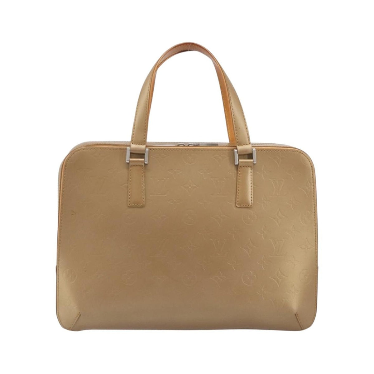 Louis Vuitton Mat Malden Monogram Vernis, Beige, Canvas, Handbag