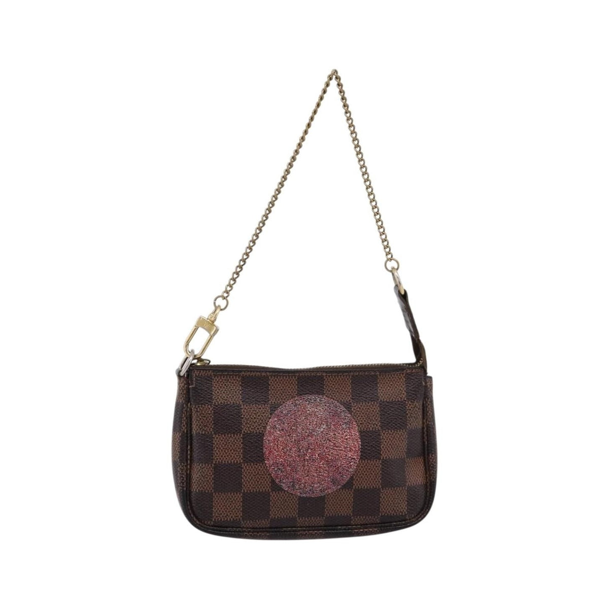Louis Vuitton Mini pochette accessoires Damier Canvas, Brown, Canvas, Clutch