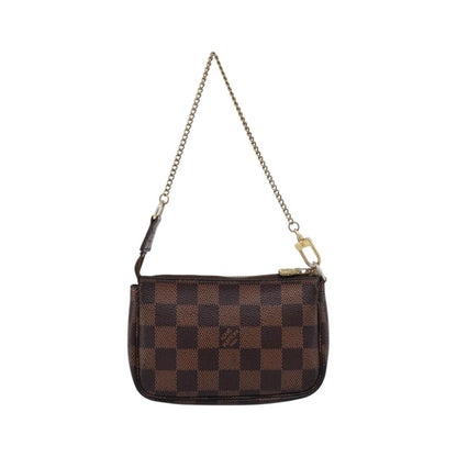 Louis Vuitton Mini pochette accessoires Damier Canvas, Brown, Canvas, Clutch