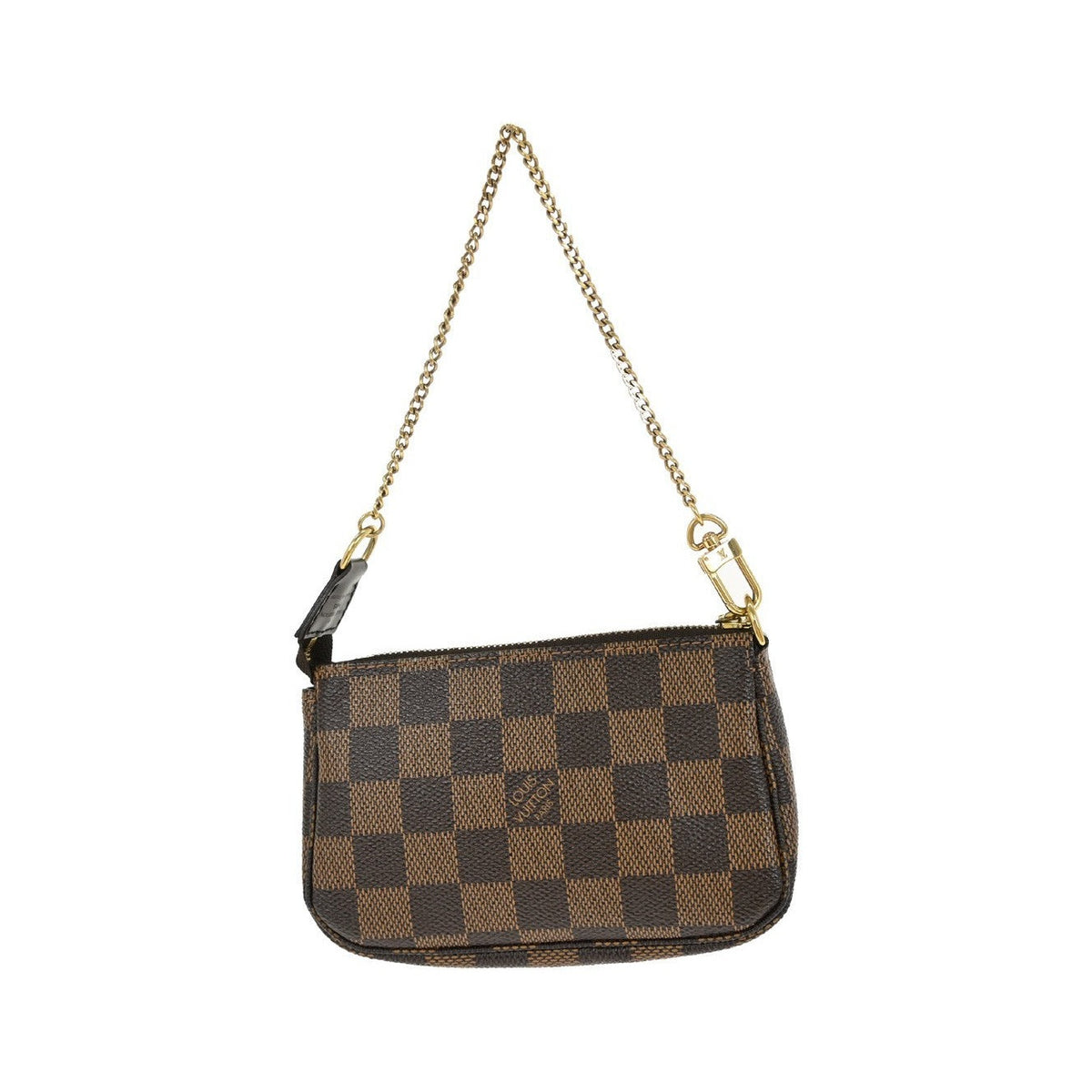 Louis Vuitton Mini pochette accessoires Damier Canvas, Brown, Canvas, Clutch