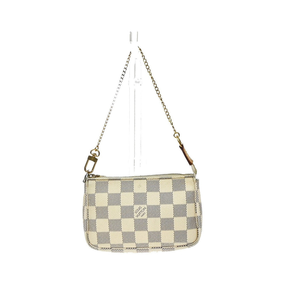 Louis Vuitton Mini pochette accessoires Damier Canvas, White, Canvas, Clutch