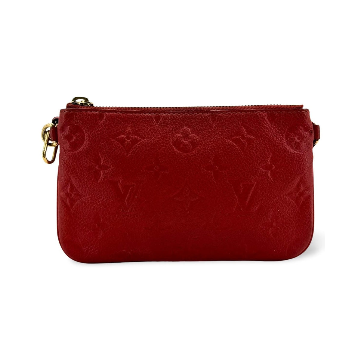 Louis Vuitton Multi Pochette Accessoires Pouch Monogram Empreinte Giant, Red, Leather, Clutch