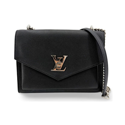 Louis Vuitton Mylockme Leather, Black, Leather, Handbag