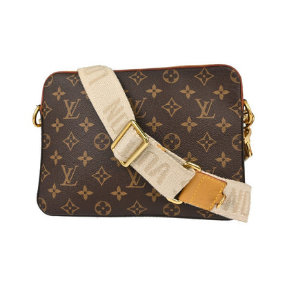 Louis Vuitton Nigo Trio Messenger Limited Edition Stripes Monogram Canvas, Brown, Canvas, Handbag