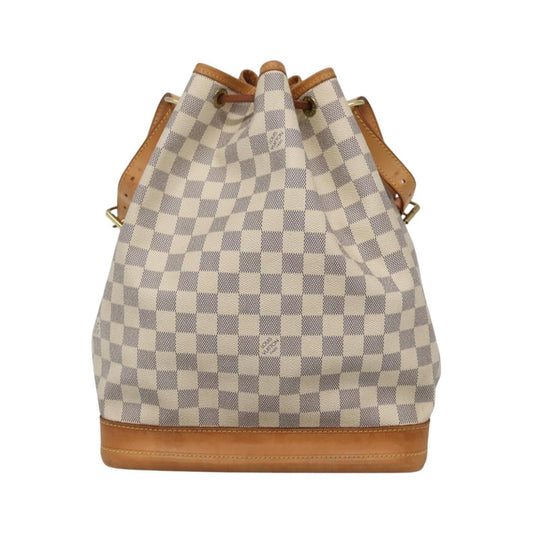 Louis Vuitton Noe Damier, White, Canvas, Handbag