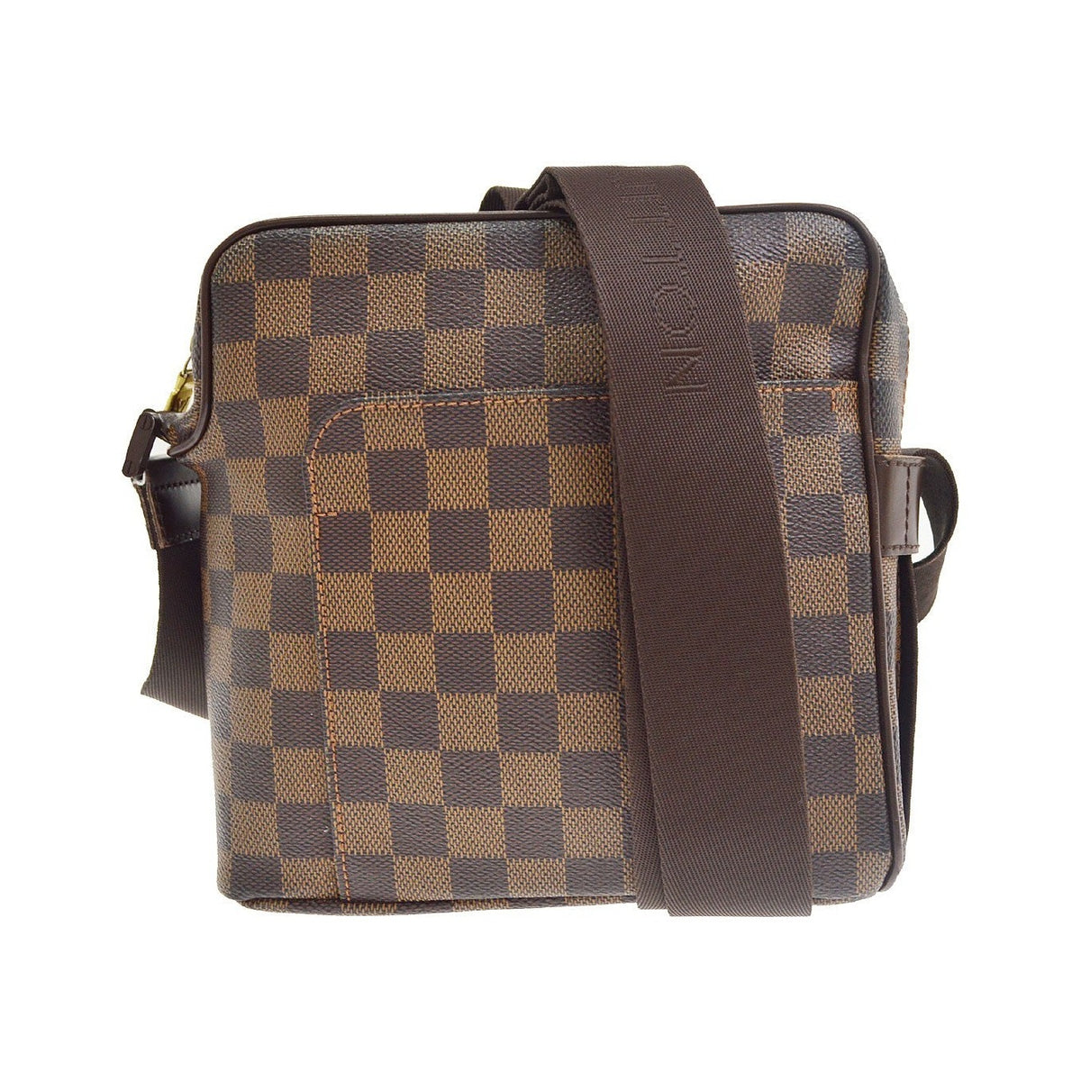 Louis Vuitton Olav Damier Ebene, Brown, Canvas, Shoulder Bag