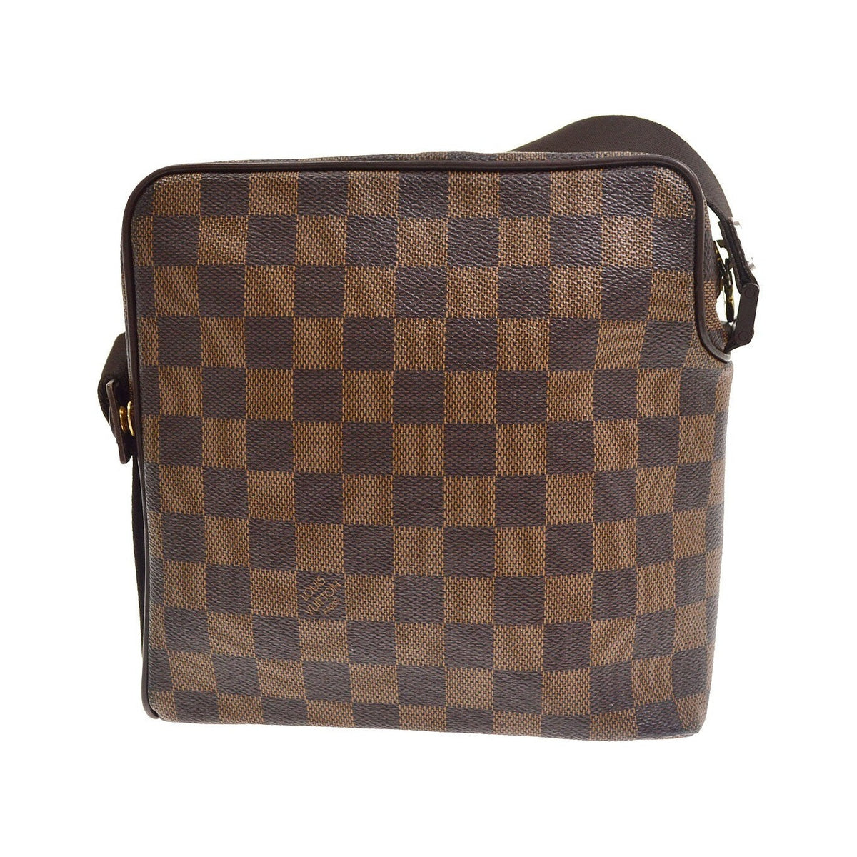 Louis Vuitton Olav Damier Ebene, Brown, Canvas, Shoulder Bag