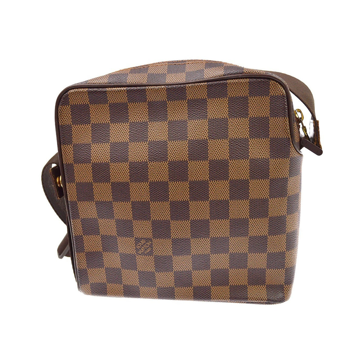 Louis Vuitton Olav Damier Ebene, Brown, Canvas, Shoulder Bag