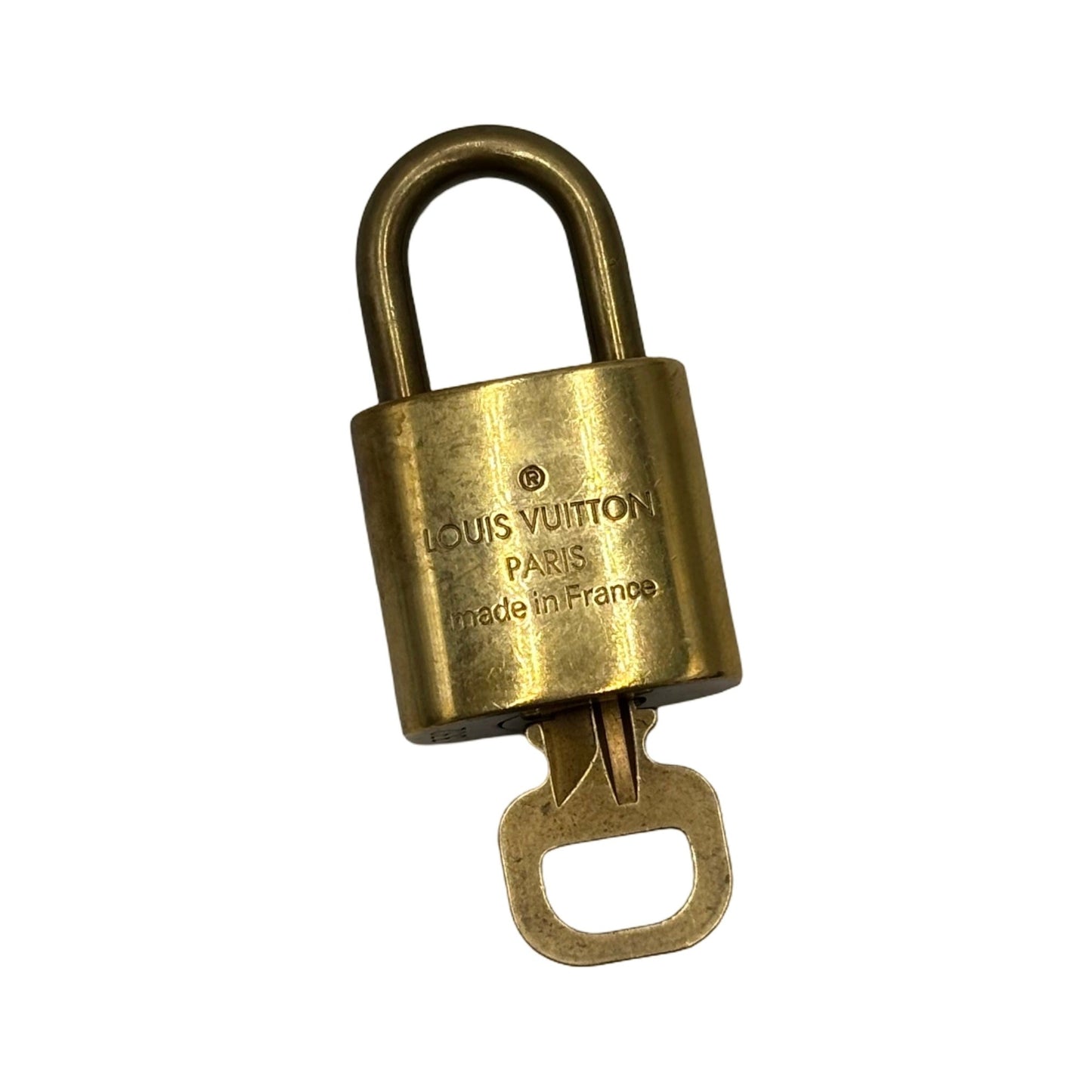 Louis Vuitton Padlock and Key Logo Metal, Gold, Metal, Charm